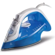 Kenwood Steam Iron 2200W with Ceramic Soleplate, Anti-Drip, Anti-Calc, Self Clean, Continuous Steam, Steam Burst, Spray Function STP60 - White/Blue