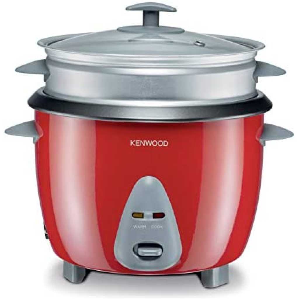 Kenwood Rice Cooker with Steamer, RED, 1.8 litre, RCM44