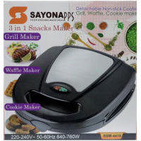 Sayona SM 4415 Sandwich Maker - Silver/Black