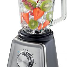 KENWOOD Glass Blender 800W Smoothie Blender Cum Smoothie Maker 1.5L with Glass Grinder Mill, Meat Grinder/Chopper Mill, Ice Crush Function BLP44 - Silver