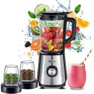 Kenwood Glass Blender 1000W Power Blender Smoothie Blender Cum Smoothie Maker 1.5L with Grinder Mill, Chopper Mill, Ice Crush Function BLM45 - Black/Silver