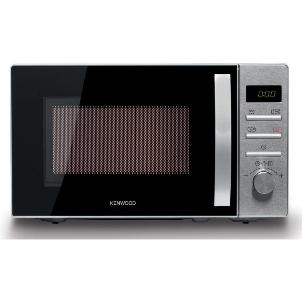 Kenwood 22 - Litres Microwave Oven with Digital Display, 5 Power Levels, Defrost Function, Stainless Steel, Auto Menu, 95 Minutes Timer, Clock Function 700W MWM22BK Black/Silver