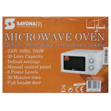 Sayona SMO-2314 20L MicroWave – White Sayona Microwave Ovens