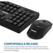 Philips Set Of Wireless Keyboard and Mouse - Black