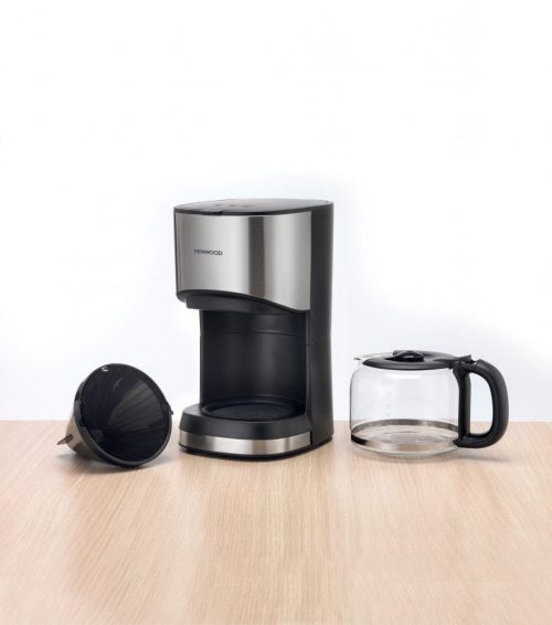 Kenwood Coffee Machine 6 Cup Coffee Maker for Drip Coffee and Americano 900W 40 Min Auto Shut Off, Reusable Filter, Anti Drip Feature, Warming Plate and Easy to Clean CMM05.000BM Black/Silver