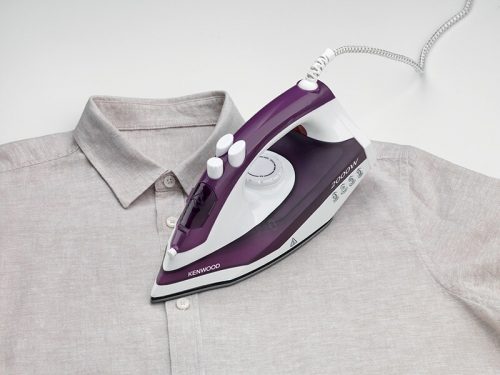 Kenwood Steam Iron 2000W with Non Stick Soleplate, Continuous Steam, Steam Burst, Spray Function STP40 White/Purple