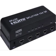 1 x 4 Way HDMI Splitter - Black