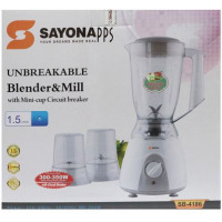 Sayona SB-4186 Unbreakable Jar Blender - White