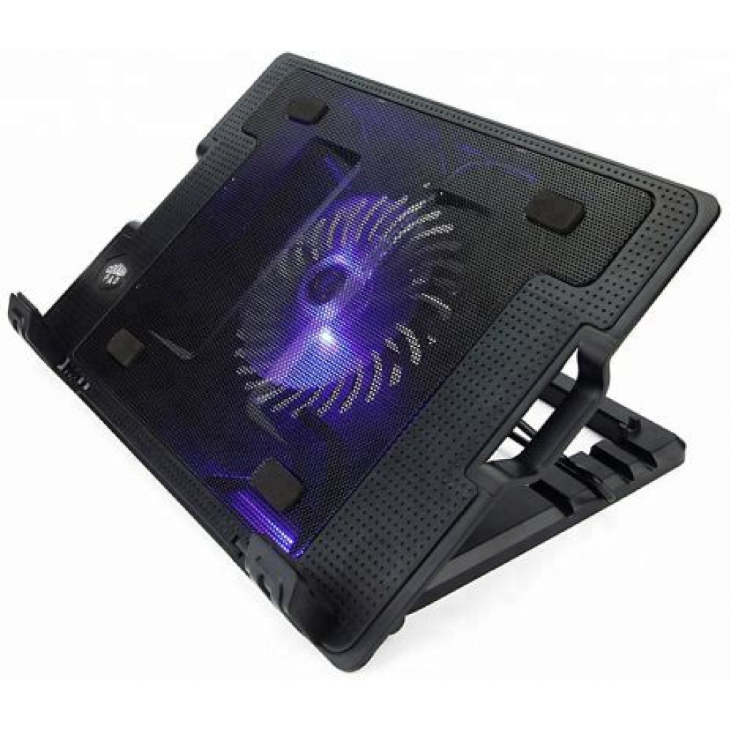 Notebook Laptop Cooling Pad with Stand – Black, Blue Light Laptop Cooling Pads & External Fans TilyExpress