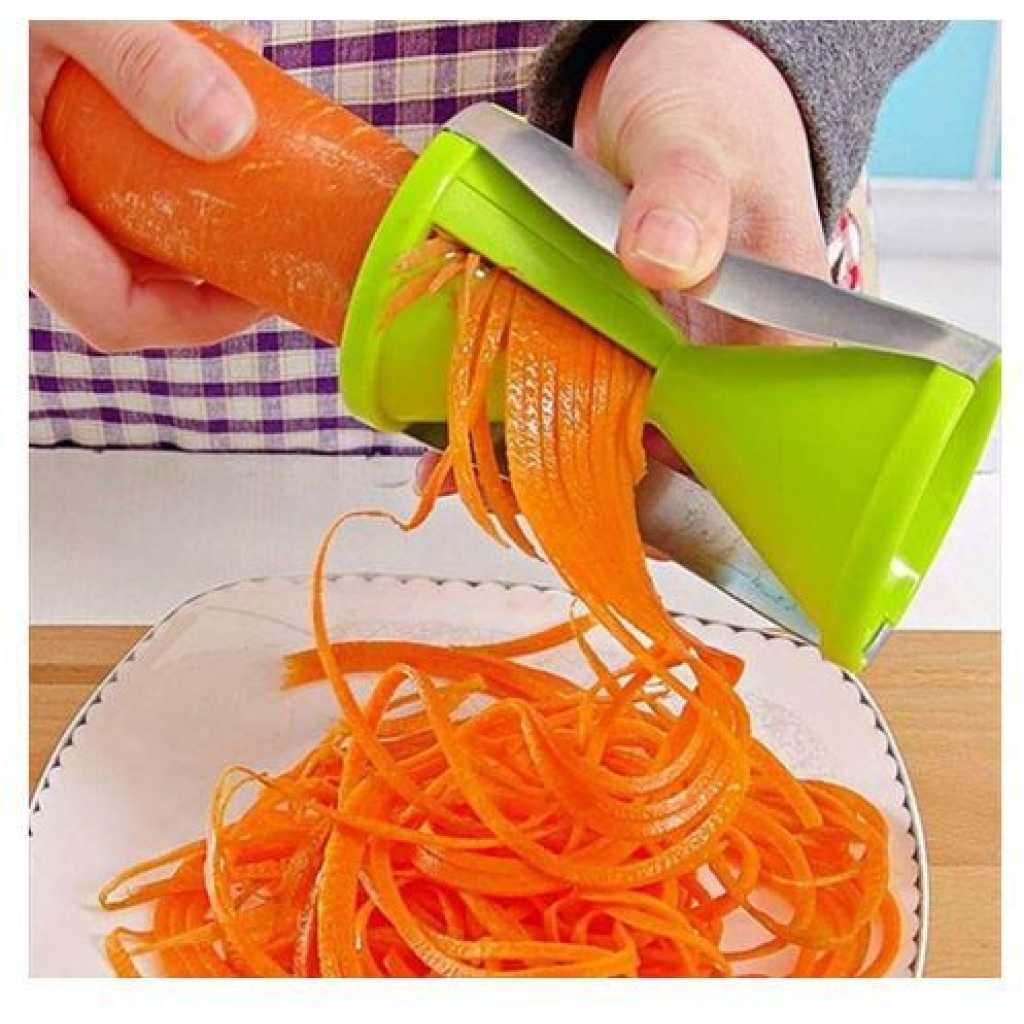 Vegetable Spiral Slice Spiralizer Grater - Green, White