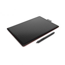 Wacom One By Wacom S Graphics Drawing Tablet - Black, Red Back