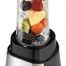 Kenwood Personal Blender 350W Smoothie Blender Cum Smoothie Maker with 570ml & 400ml Tritan Smoothie2Go Bottle and Lid, Ice Crush Function BLM05.A0BK Black/Silver