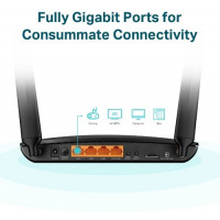 TP-Link Archer MR600 4G+ Cat6 AC1200 Wireless Dual Band Gigabit Simcard Router - Black