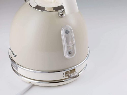 Ariete 2877 Retro Style Cordless Dome Kettle, Removable and Washable Filter, 1.7 Litre Capacity, Vintage Design, Cream