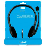 Logitech H111 Stereo Headsets with a Microphone – Black Headphones