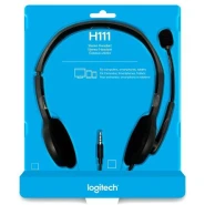 Logitech H111 Stereo Headsets with a Microphone - Black