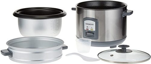 Kenwood 1.8-Litres Rice Cooker With Steamer RCM45, Stainless Steal, 1.8 Litre