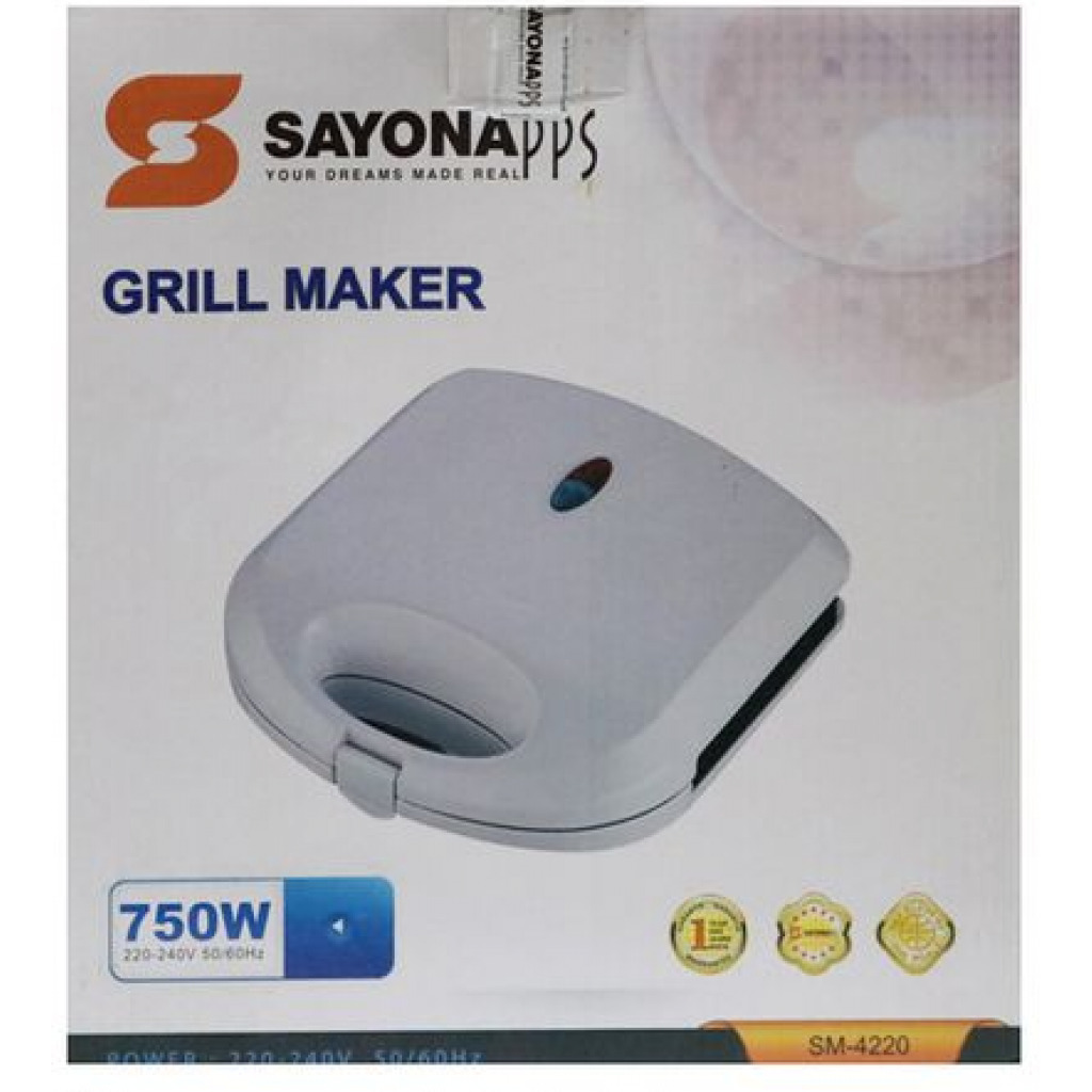 Sayona SM-4220 Sandwich Maker - White