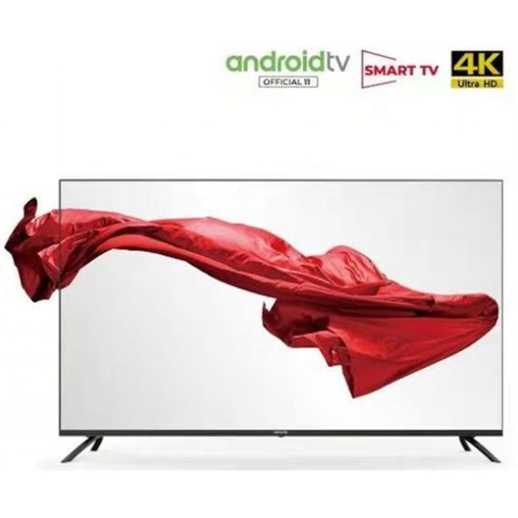 MeWe 50 Inch Android Smart Frameless Flat Screen Tv -Black