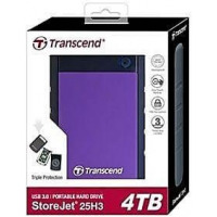 Transcend 4TB Transcend StoreJet USB3.0 Portable Hard Drive - Purple