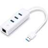 TP-Link 3-Port USB 3.0 Hub & Gigabit Ethernet Adapter - White