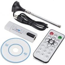 USB TV Stick Digital Tuner DVB-T2 Receiver – White Satellite TV Equipment