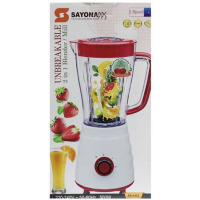 Sayona SB-4453 Unbreakable 2 In 1 Blender/Mill - White/Red