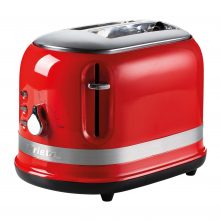 Ariete 0149R Moderna 2 Slice Toaster, Defrost, Heating & Cooking Function, Red, Stainless Steel Toasters TilyExpress