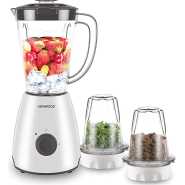 Kenwood Blender 400W Smoothie Blender Cum Smoothie Maker 1.5L with Grinder Mill, Chopper Mill, Ice Crush Function BLP10.C0WH White