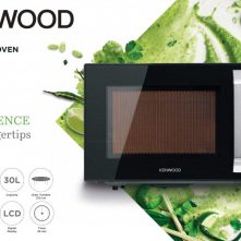 KENWOOD 30L MICROWAVE OVEN WITH GRILL, DIGITAL DISPLAY, 5 POWER LEVELS, DEFROST FUNCTION, STAINLESS STEEL, AUTO MENU, 95 MINUTES TIMER, CLOCK FUNCTION 1000W MWM30BK BLACK/SILVER