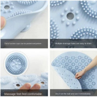 Bathroom Anti-slip Mat Suction Massage Foot Pad-Multicolour