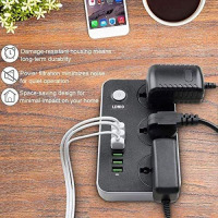 Ldnio Power Extension 3 Sockets + 6 Fast Charging USB Slots - Black