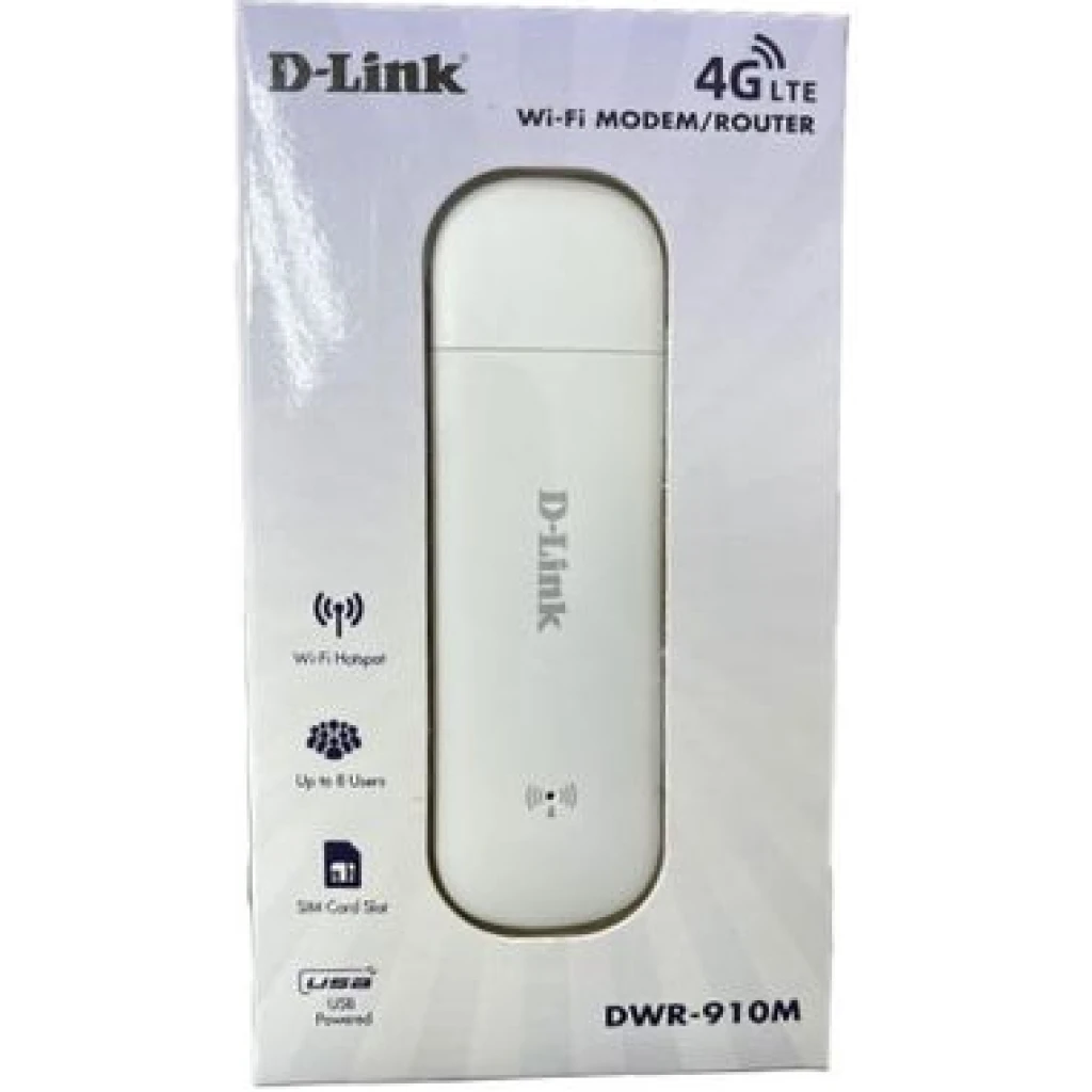 D-Link DWR-910M 4G LTE USB Wi-Fi Modem Wingle – White Modems TilyExpress