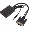 VGA Male to HDMI Female Converter With Audio - Black