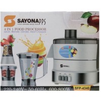 Sayona SFP-4339 Food Processor (Juicer, Blender, Chopper, Grinder) - White