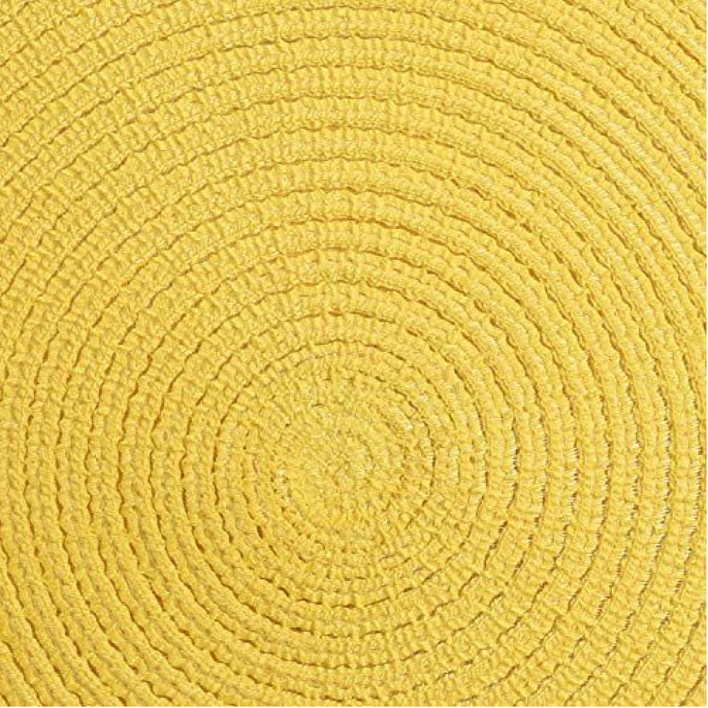 6 Round Decorative Placemats Table Mats- Light Yellow