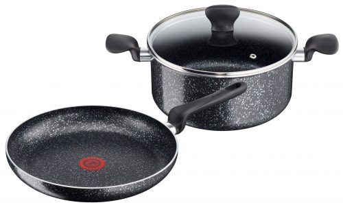 Tefal Origins Crepe Pan 25 cm Speckled Pancake, Roti Bread, Egg,Chapati Frying Pan Black All Heat Sources Except Induction B3701002