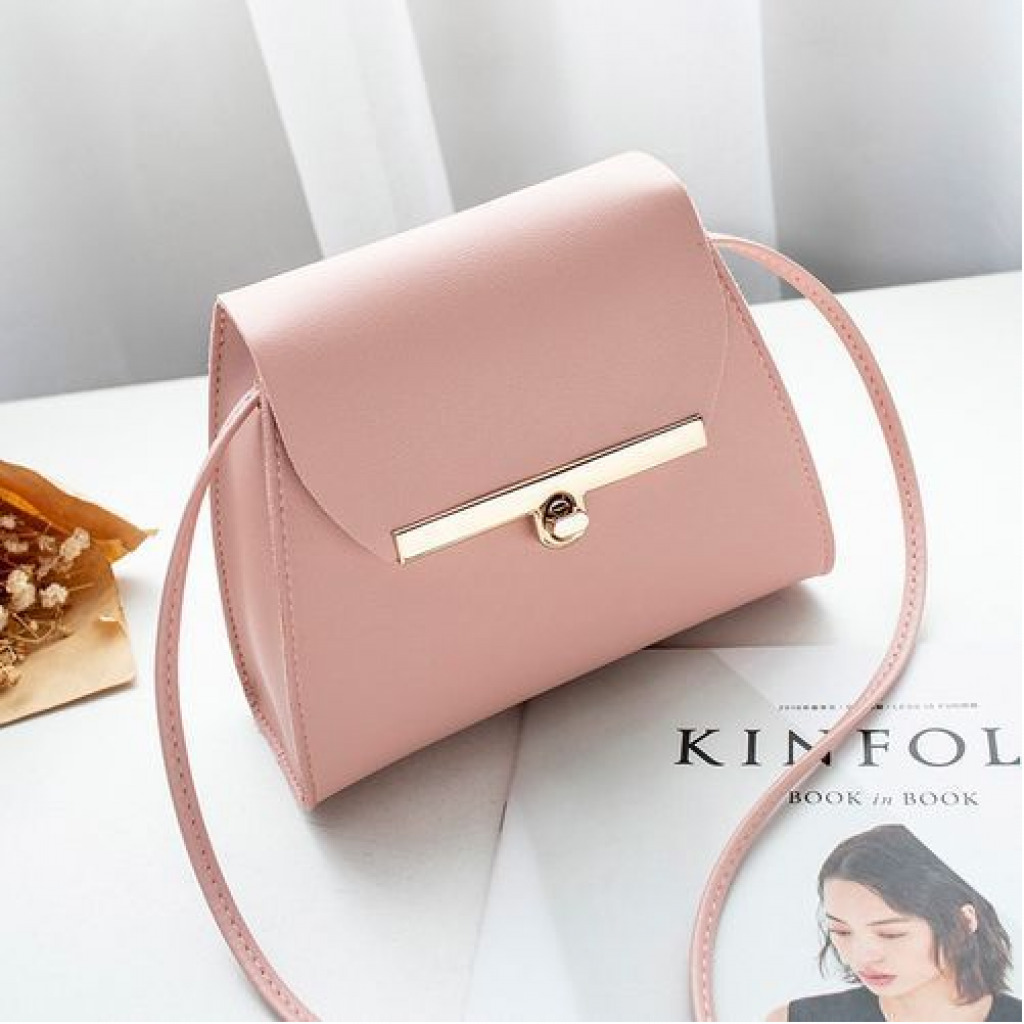 Women’s small diagonal shoulder bag handbag- Pink Shoulder Bags TilyExpress