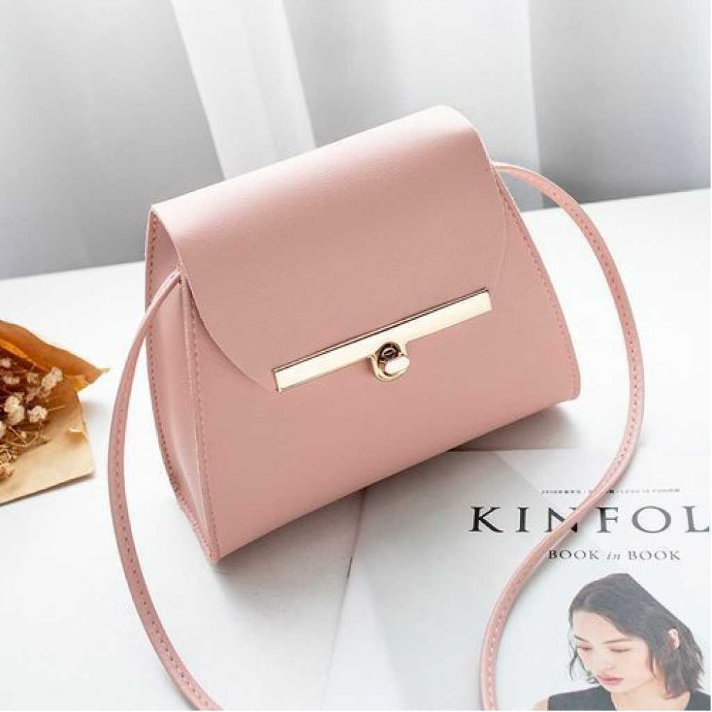 Women's small diagonal shoulder bag handbag- Pink