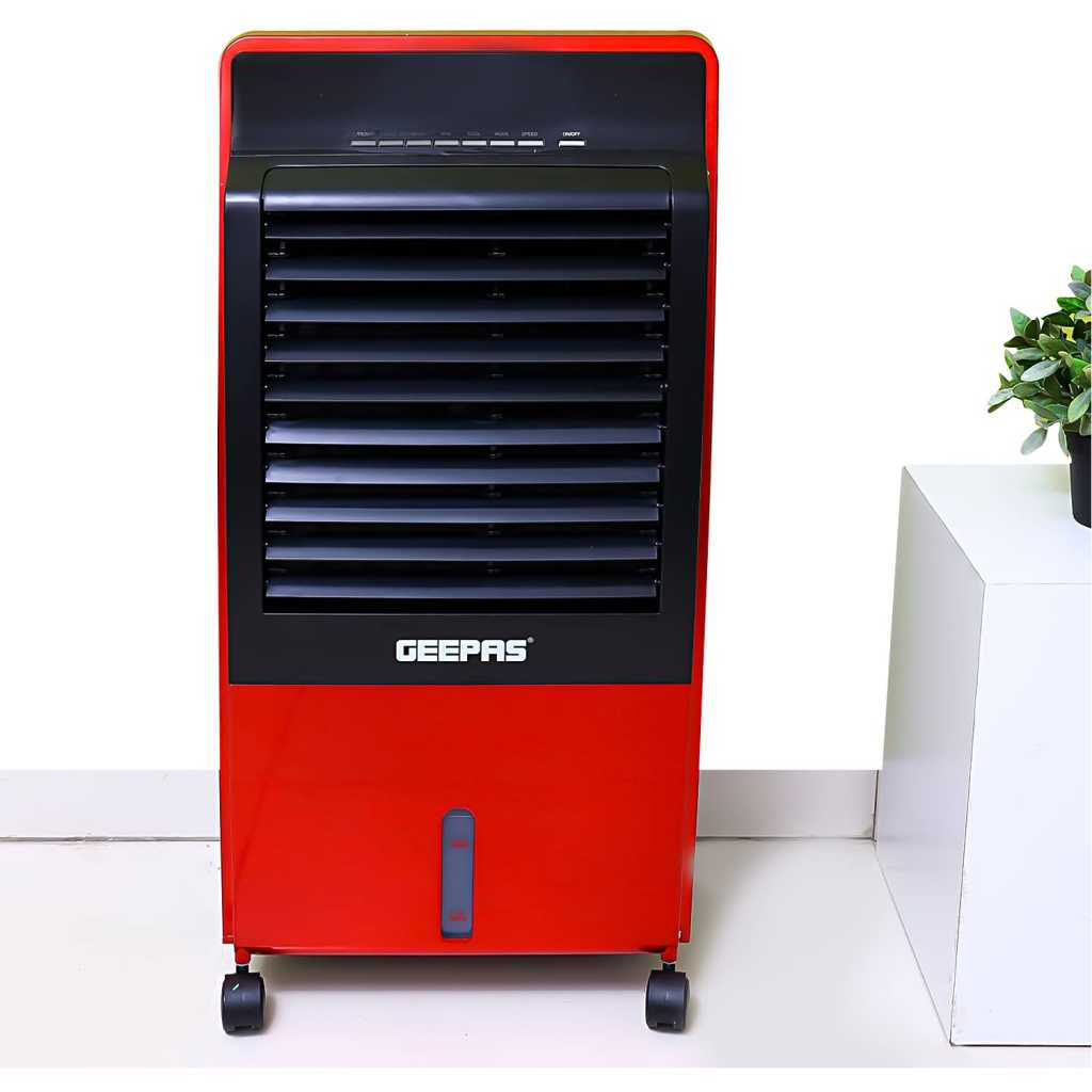 Geepas Air Cooler With Remote Control 65W GAC9433 - Red