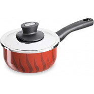 TEFAL Tempo Flame 20 cm Sauce Pan With Lid, Red, Aluminium, C5482482 Cooking Pans