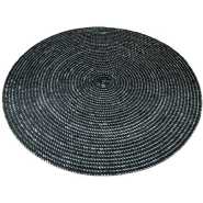 6 Pc Round Decorative Placemats Table Mats- Black &White