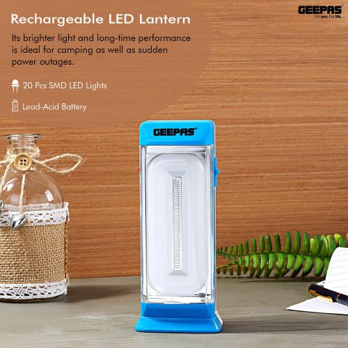 Geepas GE53014 Rechargeable LED Emergency Lantern