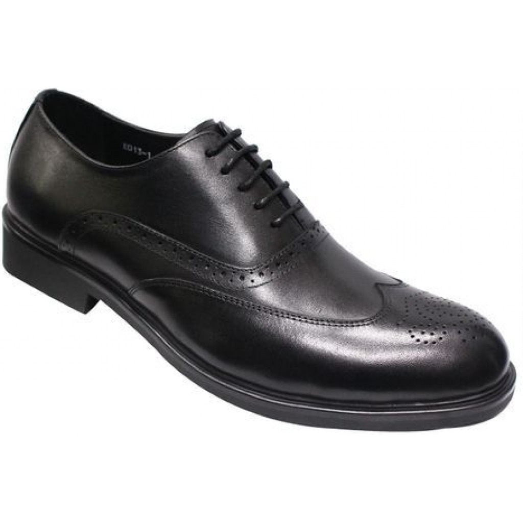 Men’s Lace-up Oxford Leather Gentle Shoes – Black Men's Oxfords TilyExpress 5
