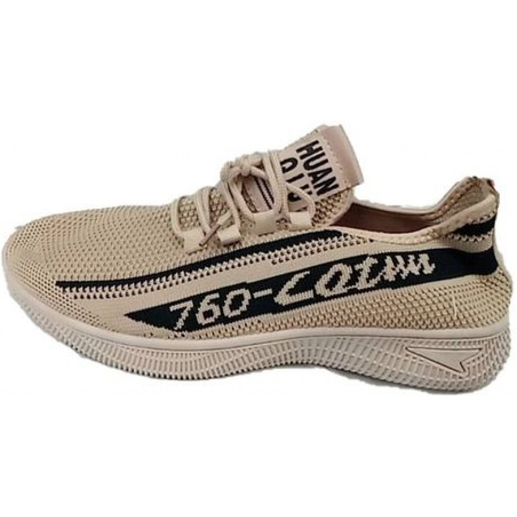 Men’s Designer Sneakers – Cream,Orange Men's Fashion Sneakers TilyExpress