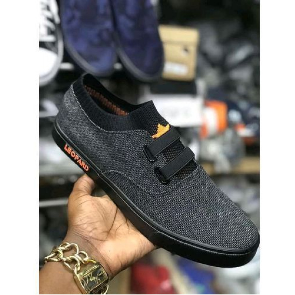 Leopard Classic Men’s Casual Designer Sneakers – Grey, Black Men's Fashion Sneakers TilyExpress