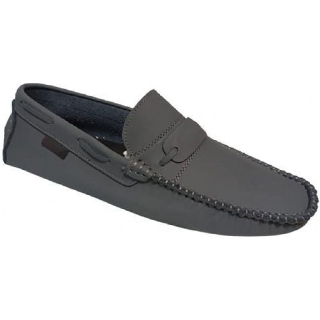 Men’s Designer Moccasins – Grey Men's Loafers & Slip-Ons TilyExpress