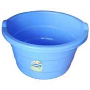 50L Round Plastic Wash Basin - sky blue