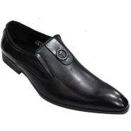 Designer Men’s Leather Gentle Formal Shoes – Black Men's Loafers & Slip-Ons