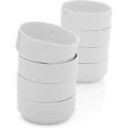 6 Pcs of Sauce Food, Soup & Cereal Serving Bowls - White